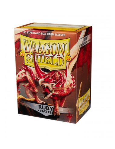 Fundas Standard Matte Ruby (100 fundas) Dragon Shield.