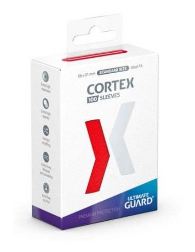 Ultimate Guard Cortex Sleeves Tamaño Estándar Rojo (100)