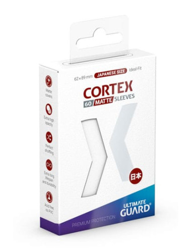 Ultimate Guard Cortex Sleeves Tamaño Japonés Blanco Mate (60)