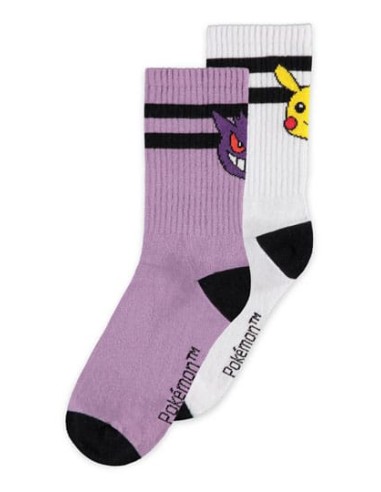 Pokemon Pack de 2 Pares de Calcetines Women Heads 39-42