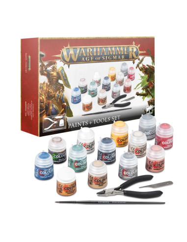 Warhammer Age of Sigmar: Paints + Tool set